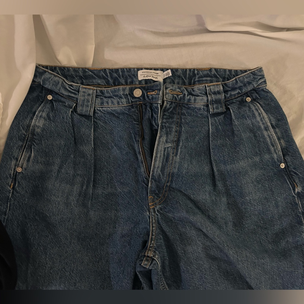 & Other Stories Pleated Wide Leg Trouser Jeans Size 12 - Picture 7 of 8